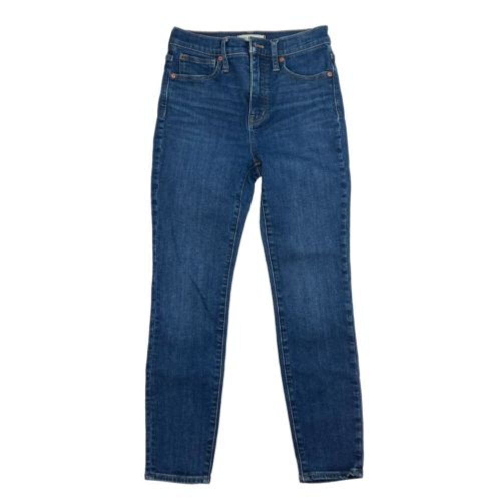 MADEWELL Women's 11" Dark Wash Denim High‎ Rise Skinny 25P jeans - EUC